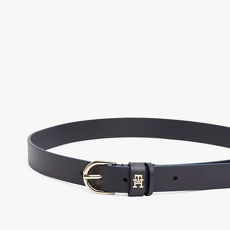 Tommy Hilfiger Essential TH Monogram Leather Belt image number 2